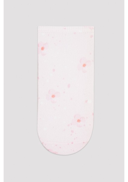 Beyaz Tory Flower Patik Çorap