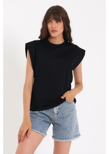 Kolsuz Basic Örme T-Shirt AD-Y38624WYZ