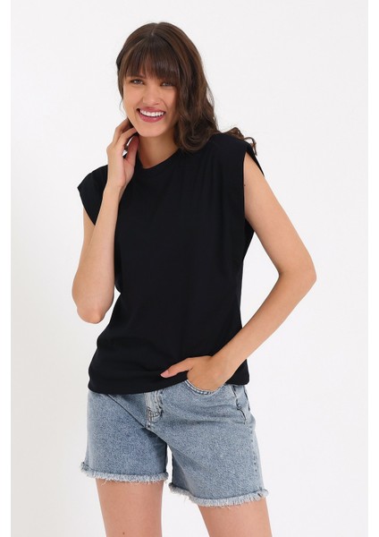 Kolsuz Basic Örme T-Shirt AD-Y38624WYZ