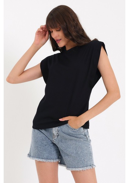 Kolsuz Basic Örme T-Shirt AD-Y38624WYZ