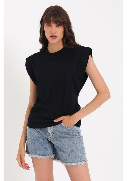 Kolsuz Basic Örme T-Shirt AD-Y38624WYZ