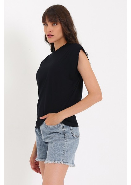 Kolsuz Basic Örme T-Shirt AD-Y38624WYZ