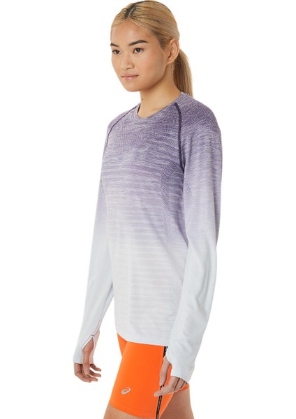 Seamless Ls Top Kadın Mor Uzun Kollu Tişört 2012C392-500