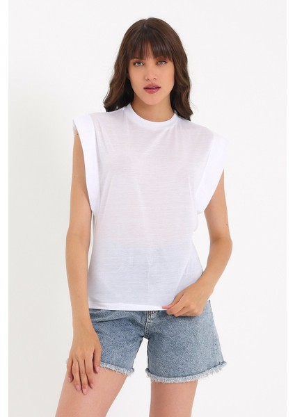 Kolsuz Basic Örme T-Shirt AD-Y38624WYZ