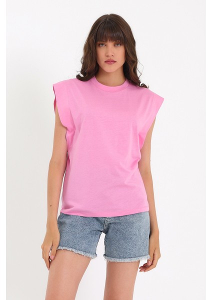 Kolsuz Basic Örme T-Shirt AD-Y38624WYZ