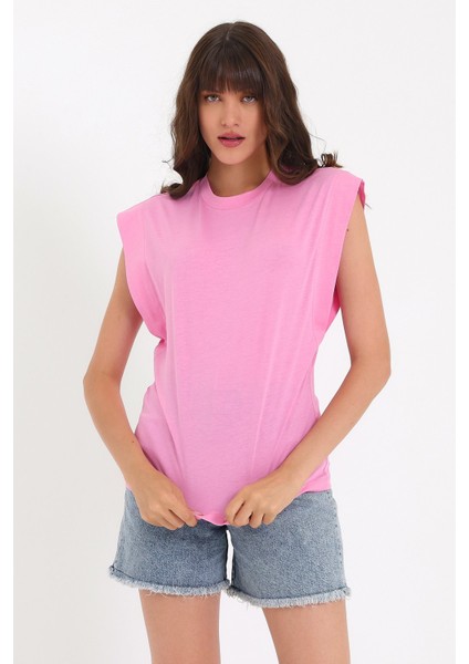 Kolsuz Basic Örme T-Shirt AD-Y38624WYZ