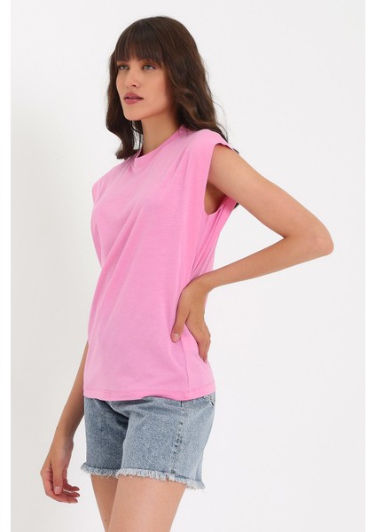 Kolsuz Basic Örme T-Shirt AD-Y38624WYZ