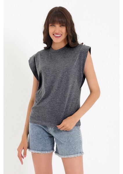 Kolsuz Basic Örme T-Shirt AD-Y38624WYZ