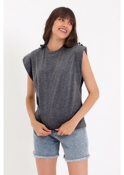 Kolsuz Basic Örme T-Shirt AD-Y38624WYZ