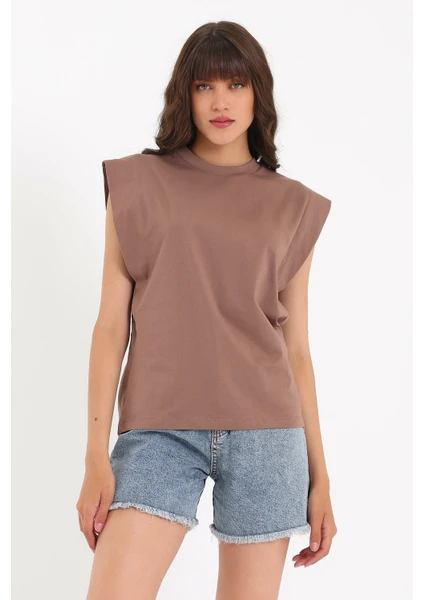 Kolsuz Basic Örme T-Shirt AD-Y38624WYZ