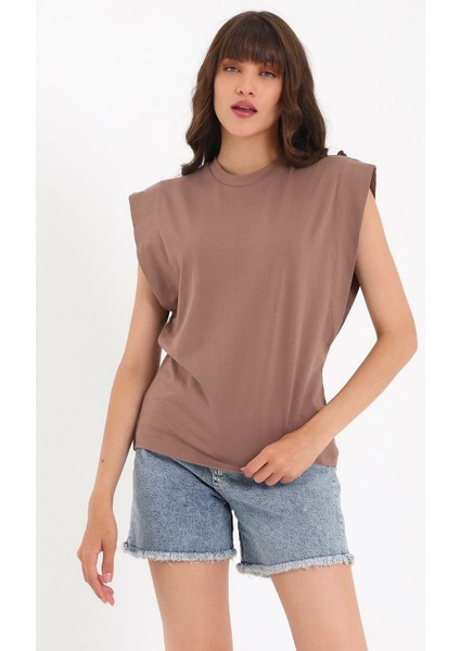 Kolsuz Basic Örme T-Shirt AD-Y38624WYZ