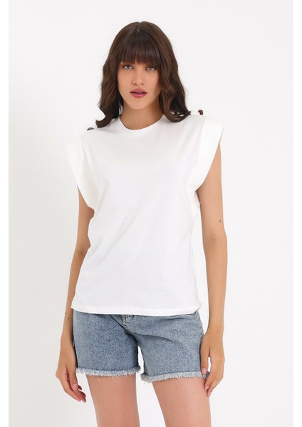 Kolsuz Basic Örme T-Shirt AD-Y38624WYZ