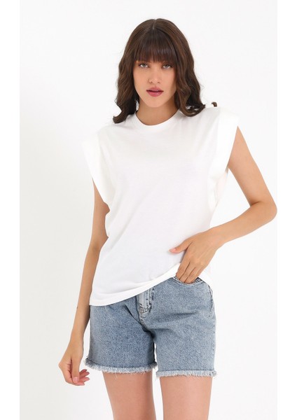 Kolsuz Basic Örme T-Shirt AD-Y38624WYZ