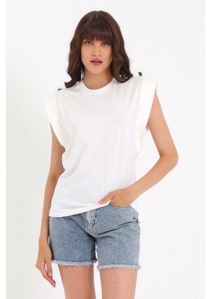 Kolsuz Basic Örme T-Shirt AD-Y38624WYZ