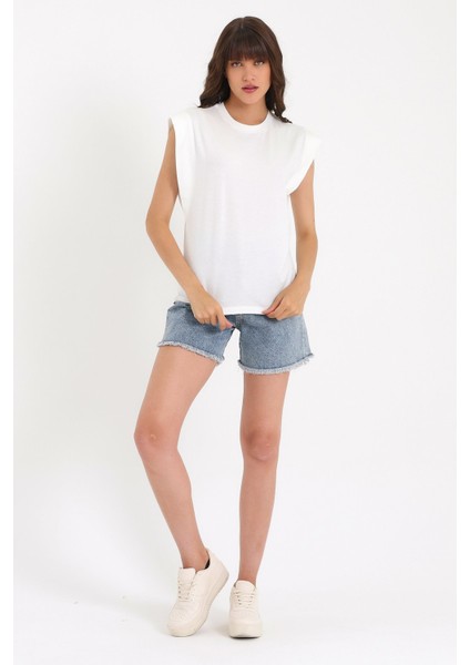 Kolsuz Basic Örme T-Shirt AD-Y38624WYZ