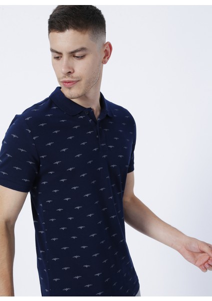 Desenli Açik Lacivert Erkek Polo T-Shirt 222 Lcm 242052 Bobby A.lacivert