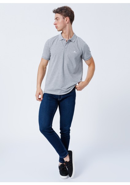 Pike Gri Melanj Erkek Polo T-Shirt 222 Lcm 242077 Bıg