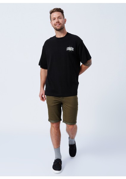 Oversize Siyah Erkek T-Shirt - 22022638_ONSGARTH Ovz Beetle Ss Tee