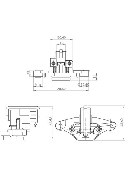 Bosch Tip Konjektör 12V Regülatör IP67 - 71BB10316AA, 1-197-311-001