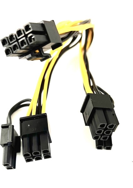 Pcı-E 8 Pin Erkek - Çift 8 Pin (6+2) Erkek Modüler Güç Kaynağı Kablosu Ekran Kartı Için 8pin Y