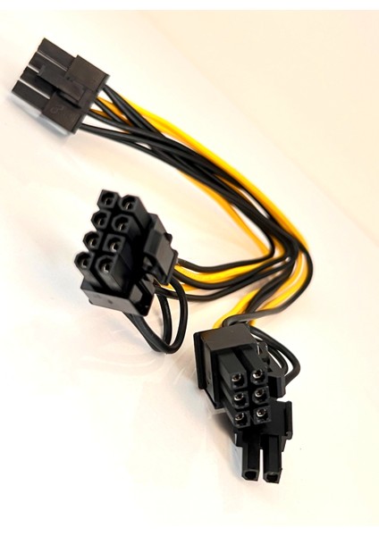 Pcı-E 8 Pin Erkek - Çift 8 Pin (6+2) Erkek Modüler Güç Kaynağı Kablosu Ekran Kartı Için 8pin Y