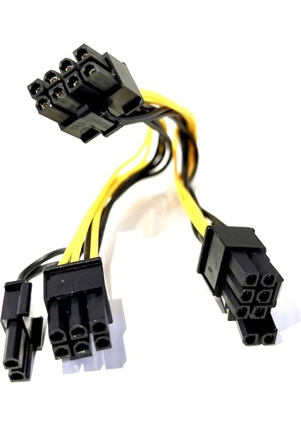 Pcı-E 8 Pin Erkek - Çift 8 Pin (6+2) Erkek Modüler Güç Kaynağı Kablosu Ekran Kartı Için 8pin Y