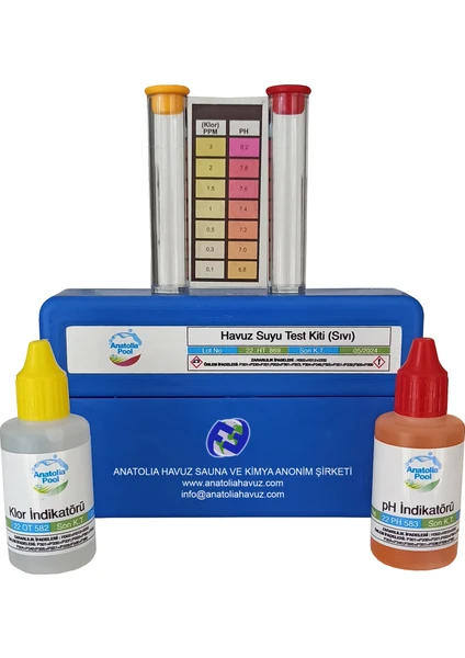 Anatolia Pool Havuz Suyu Test Kiti Sıvı (Pool Water Test Kits Liquid)