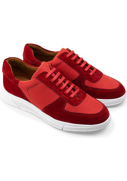 Süet Kırmızı Sneaker Erkek Ayakkabı