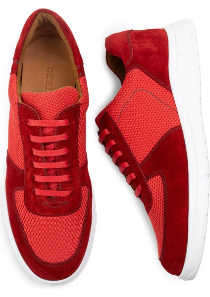 Süet Kırmızı Sneaker Erkek Ayakkabı