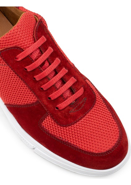 Süet Kırmızı Sneaker Erkek Ayakkabı
