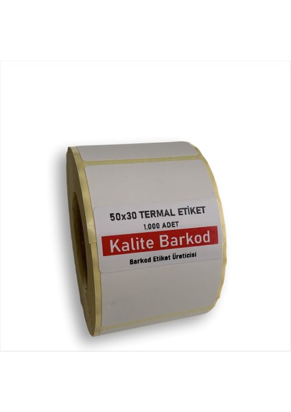 50X30 Termal Etiket | Rulo Barkod Etiketi
