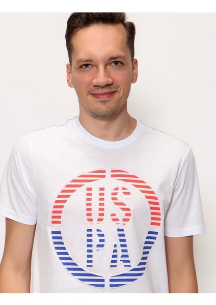 Regular Erkek Baskılı Bisiklet Yaka T-Shirt