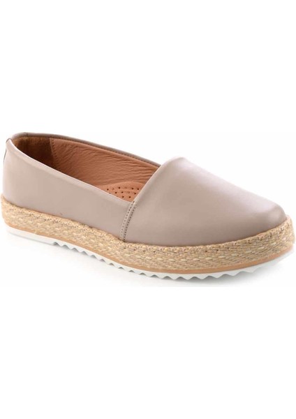 Açık Kum Deri Kadın Espadril K01582021803 modelleri