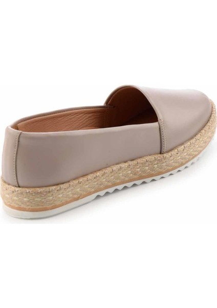 Açık Kum Deri Kadın Espadril K01582021803 fırsatları