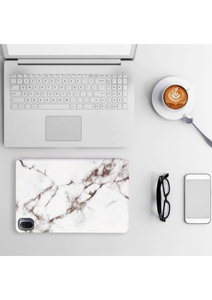 Xiaomi Pad 5 / Xiao Mi Pad 5 Pro Için Taşınabilir Desen Baskılı Pu Deri Tablet Kılıfı - Beyaz (Yurt Dışından) indirimleri