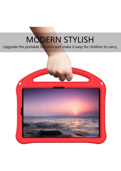 Xiaomi Pad 5 / Xiao Mi Pad 5 Pro Taşınabilir Stand Tutuculu Eva Çocuklar Için Tablet Kılıfı - Kırmızı (Yurt Dışından)