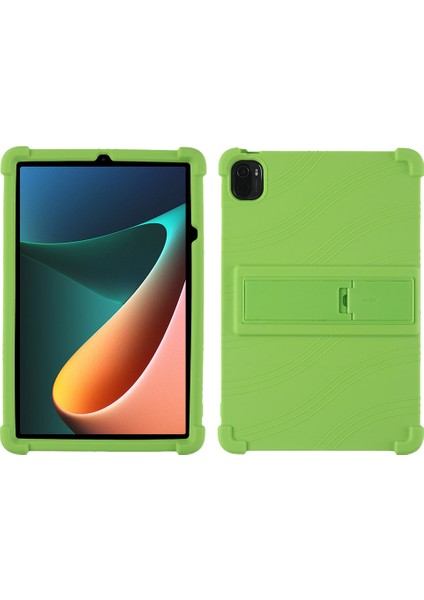 Xiaomi Pad 5 / Xiao Mi Pad 5 Pro Için Taşınabilir Pc Dört Köşe Silikon Tablet Kılıfı - Yeşil (Yurt Dışından)