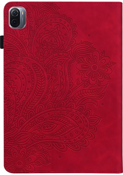 Xiaomi Pad 5 / Xiao Mi Pad 5 Pro Için Taşınabilir Pu Deri Tablet Kılıfı - Kırmızı (Yurt Dışından) modelleri