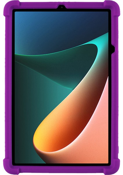 Xiaomi Pad 5 / Xiao Mi Pad 5 Pro Için Taşınabilir Pc Dört Köşe Silikon Tablet Kılıfı - Mor (Yurt Dışından) indirimleri