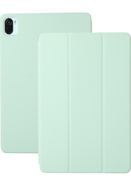 Xiaomi Pad 5 / Xiao Mi Pad 5 Pro Için Taşınabilir Pc+ Tpu Ince Deri Tablet Kılıfı - Açık Yeşil (Yurt Dışından)