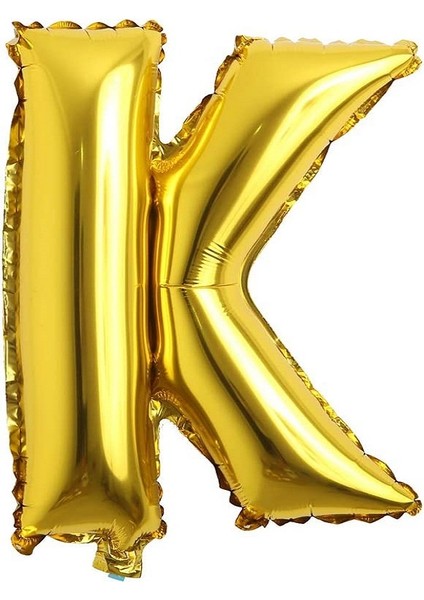 K Harfi Gold Folyo Balon 40ınc 100CM Harf Balon