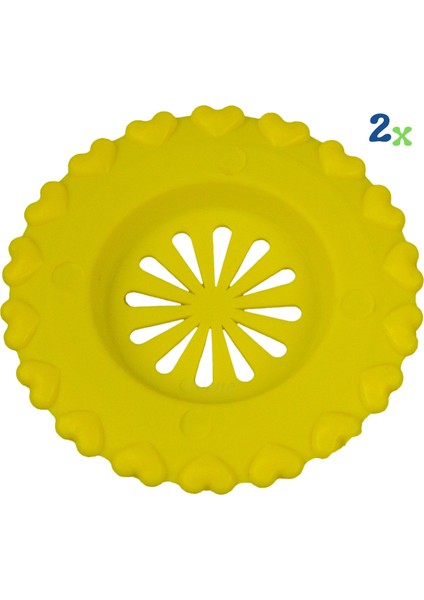Lavabo Süzgeci Tıkanıklık Önleyici Süzgeç Küvet Süzgeci Limon Kokulu 2 Adet
