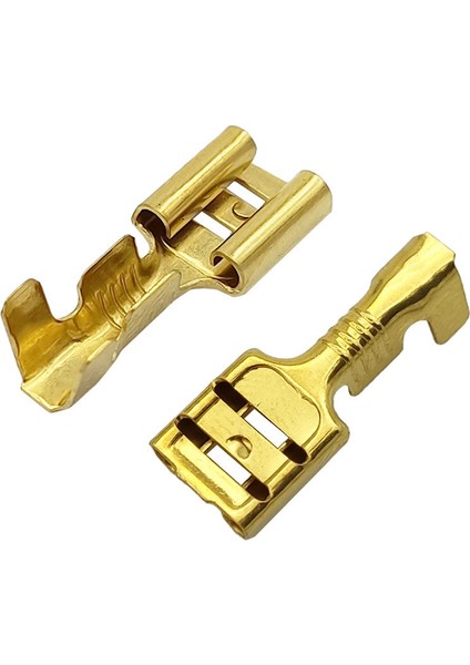 6.3mm Kablo Ucu Dişi Terminal Sarı Kablo Pabuç Paket Içeriği 300 Adet