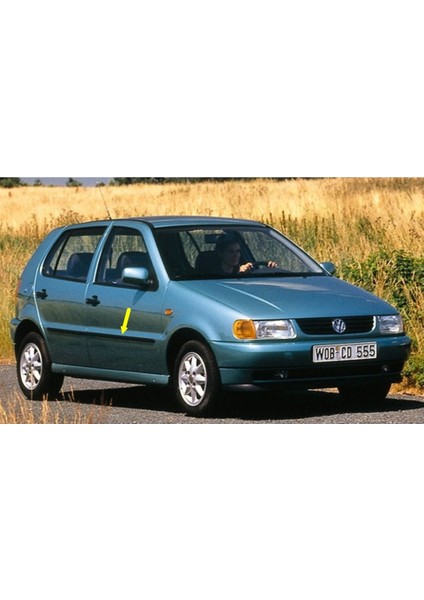 Vw Volkswagen Polo Hb Hatchback 1994-1999 Sağ Ön Kapı Orta Çıtası Siyah 6N4853516A