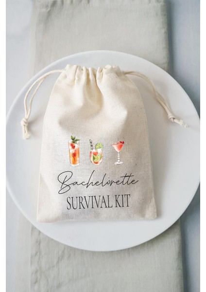 Bachelorette Party Survival Kit Hangover Kit Kesesi - 10 Adet