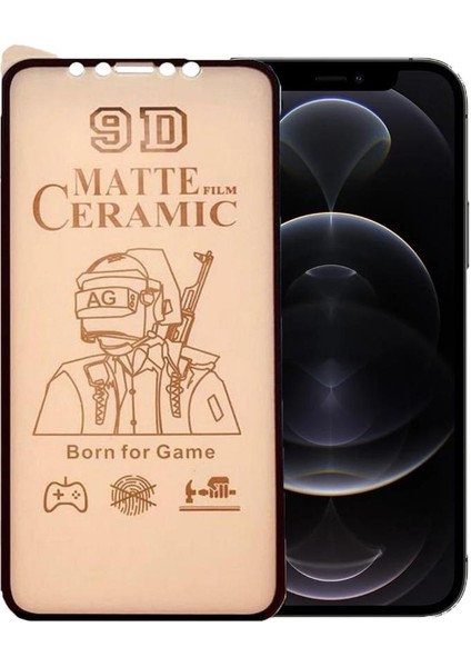 iPhone 12 Pro Ekran Koruyucu 9d Mat Seramik Nano Tam Kaplayan