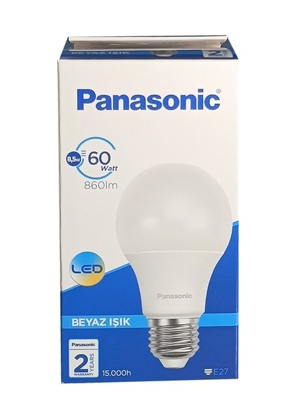 8.5 W – 60 W 10'lu LED Ampul E-27 Duy Beyaz Işık modelleri