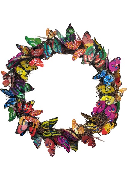 Ön Kapı Için Yuvarlak Kelebek Asılı Çelenk Paskalya Dekorasyon (Yurt Dışından) fiyatları