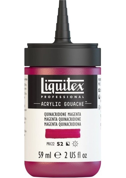 Professional Akrilik Guaj Boya 59 ml Quinacridone Magenta 114 S2