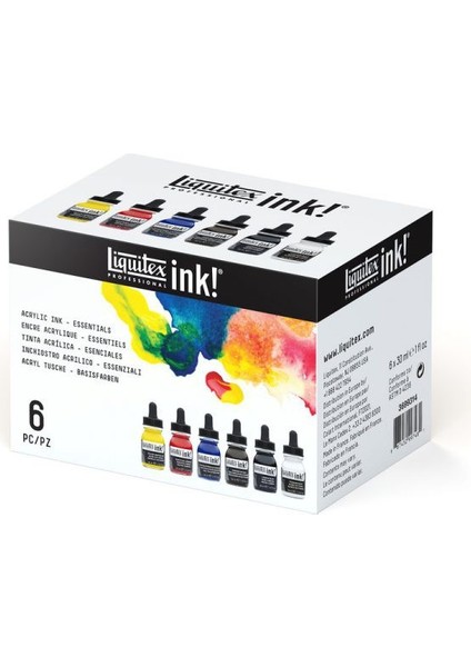Professional Akrilik Mürekkep Seti 6 Renk x 30 ml Essentials fiyatları